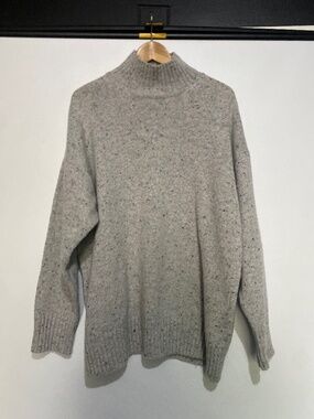 Zara M Wool Blend Speckled High-Neck Sweater